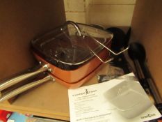 | 1X | COPPER CHEF 6 IN 1 DEEP DISH SQUARE PAN | LOOKS UNUSED BUT UNBOXED | NO ONLINE RE-SALE |
