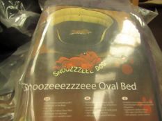 Snoozzzeee 23" Oval Dog bed in Purple. New & packaged