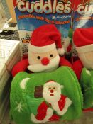 SuperSoft - Christmas Cuddles - Adorable Soft Toy & Blanket - Blanket Size 39" x 28" - New & Boxed.