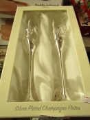 3x Boxes of Silver Plated Champagne Flutes 40th Birhtday - All New & Boxed.