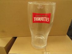 Box of 12 Thwaites Pint Glasses. New & Boxed