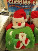 SuperSoft - Christmas Cuddles - Adorable Soft Toy & Blanket - Blanket Size 39" x 28" - New & Boxed.