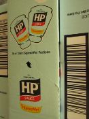 Box of 70 x 26ml Original HP Brown Sauces. BB 13/8/20