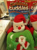 SuperSoft - Christmas Cuddles - Adorable Soft Toy & Blanket - Blanket Size 39" x 28" - New & Boxed.