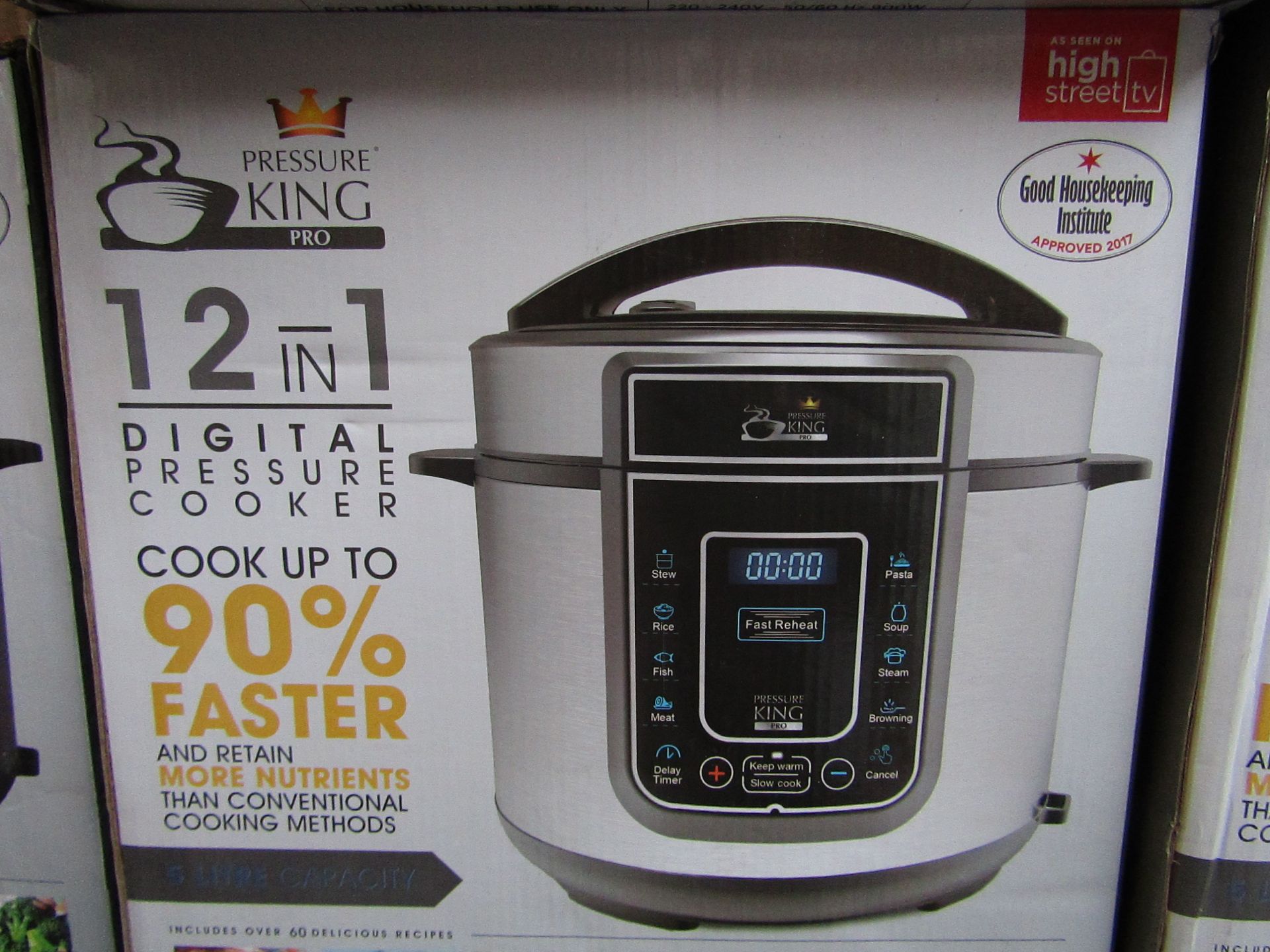 | 4X | PRESSURE KING PRO 12 IN 1 5LTR PRESSURE COOKER | UNCHECKED AND BOXED SOME MAY BE IN NON