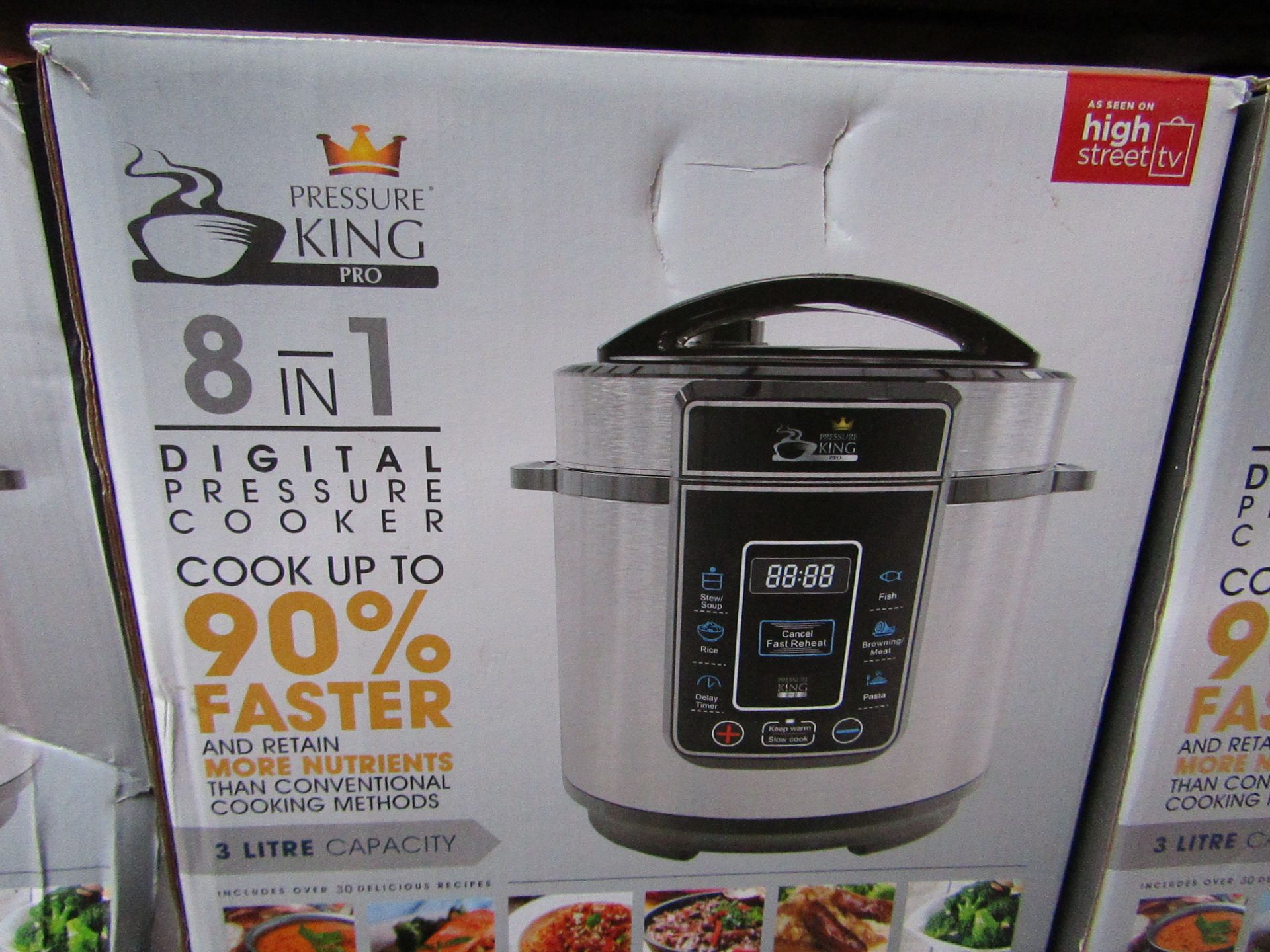 | 4X | PRESSURE KING PRO 8 IN 1 3LTR PRESSURE COOKER | UNCHECKED AND BOXED | NO ONLINE RESALE |