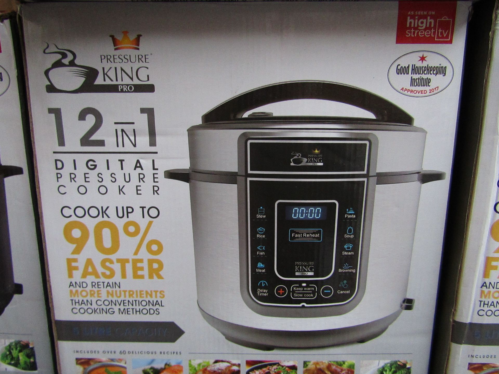 | 4X | PRESSURE KING PRO 12 IN 1 5LTR PRESSURE COOKER | UNCHECKED AND BOXED SOME MAY BE IN NON