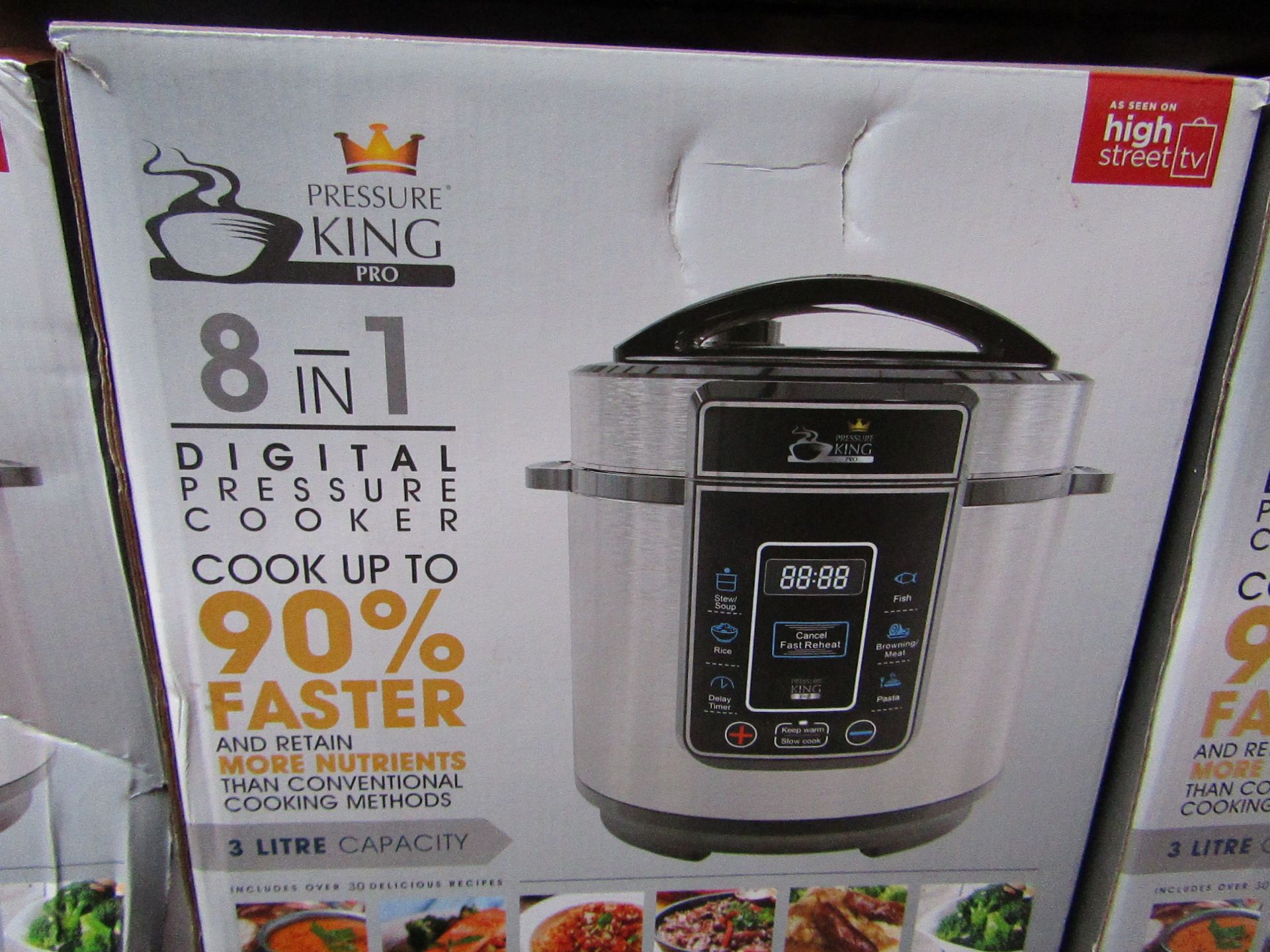 | 4X | PRESSURE KING PRO 8 IN 1 3LTR PRESSURE COOKER | UNCHECKED AND BOXED | NO ONLINE RESALE |