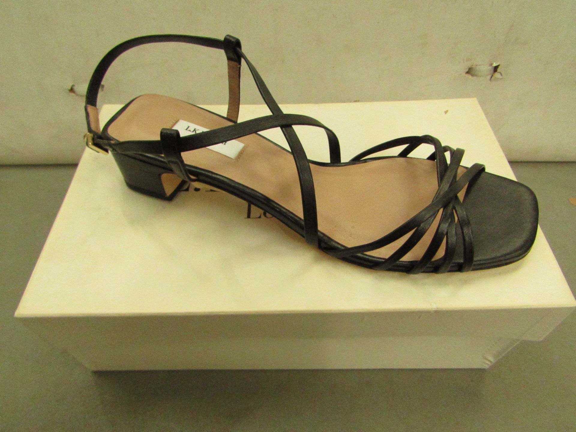 LK Bennett Ladies Newport Black Nappa Leather Sandals size 41 RRP £195 new & boxed