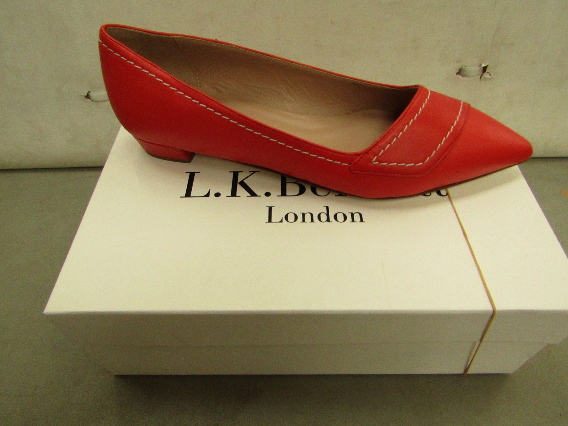 LK Bennett Ladies Polly Red Nappa Leather Shoes size 40 RRP £195 new & boxed