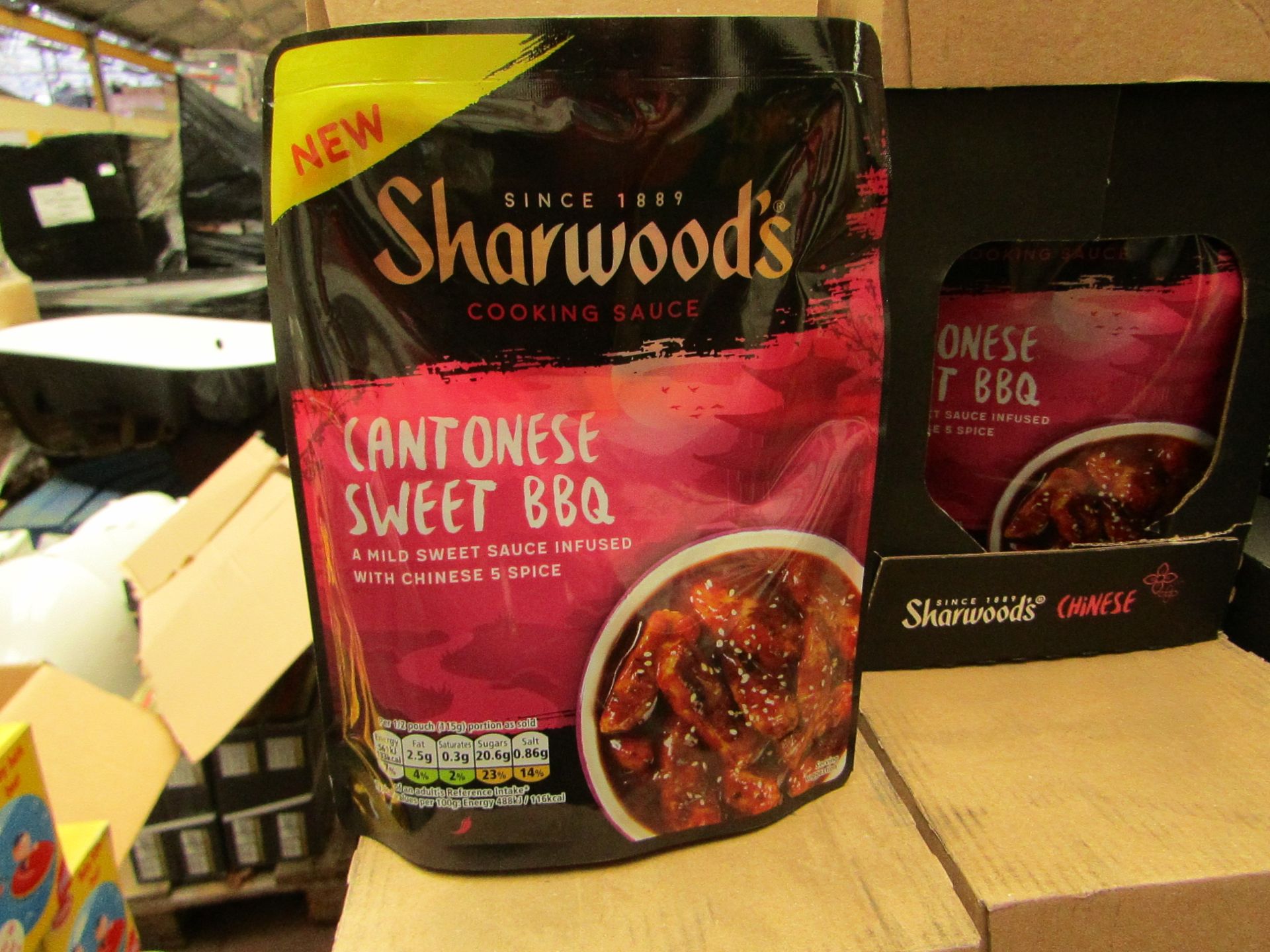 8 x 230g Sharwoods Chinese Cantonese Sweet BBQ Sauce Packs. BB 8/20