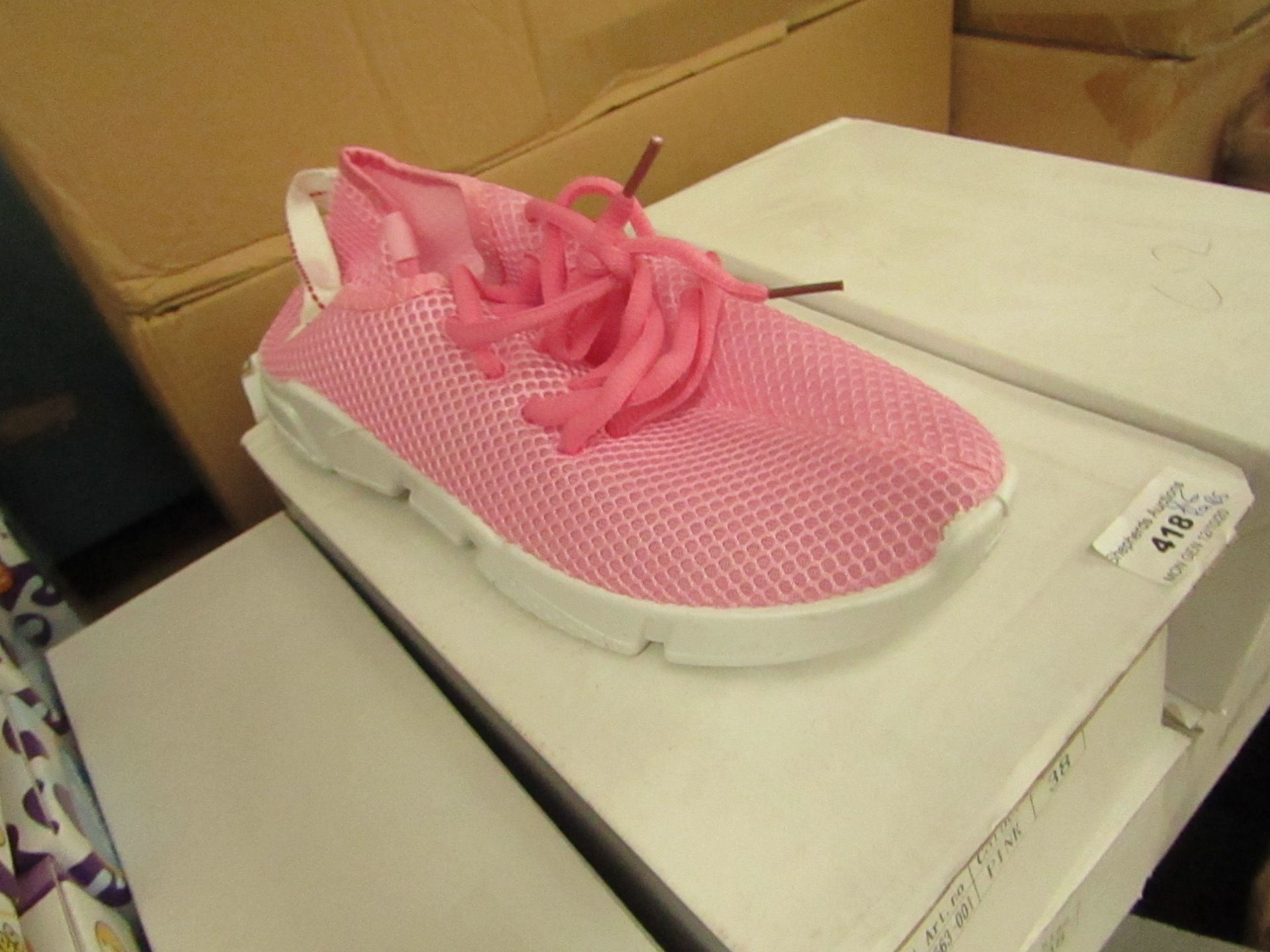 6x Pairs of Ladies Pink Running Trainers - Sizes 36 - 40 - Boxed.