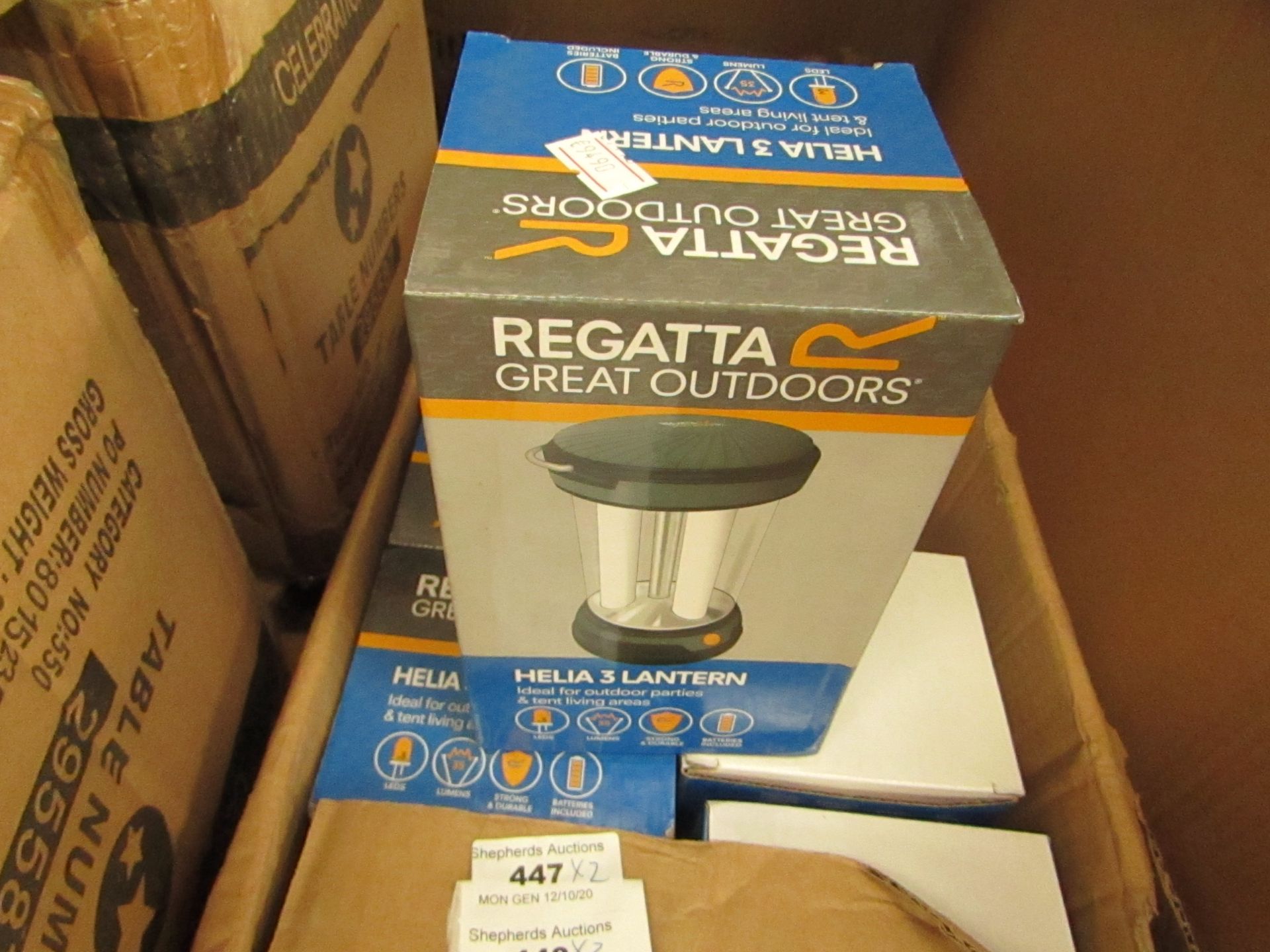 2x Regatta - Helia 3 Lantern 35 Lumens - Untested & Boxed.