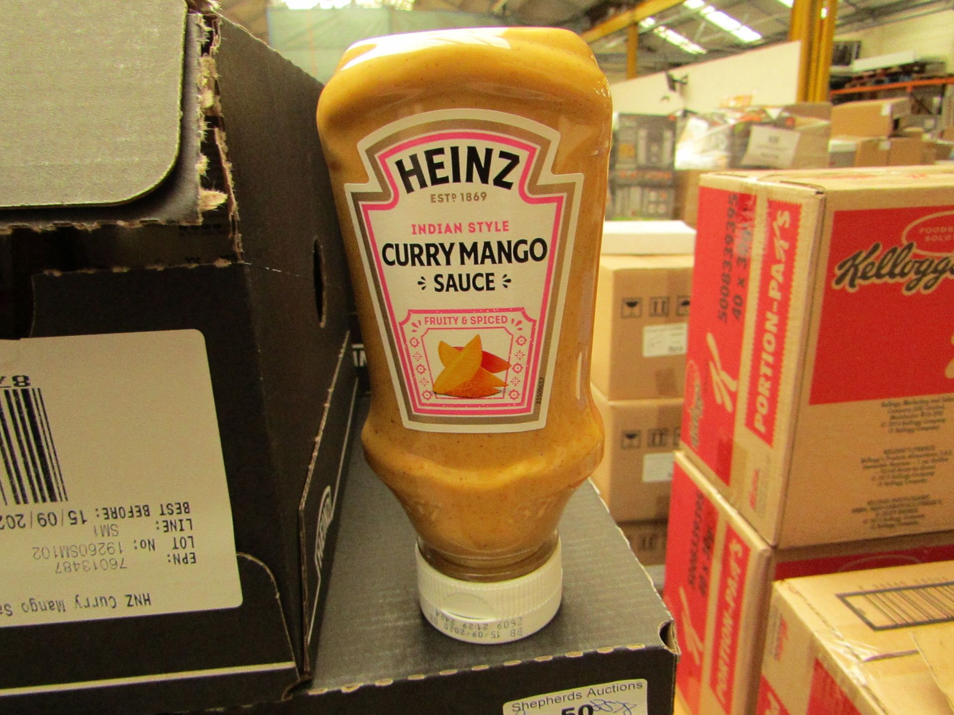8 x 220ml Heinz Curry Mago Sauce. BB 15/9/20