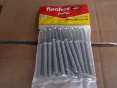 5x Fischer - Hammer-In Fixing 6 x 60 (Packs of 20) - New & Packaged.