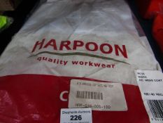 Harpoon - White P/C Mens Coat - Size 40 Reg - Unused & Packaged.