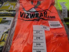 VizWear - Hi-Vis Orange PolyCotton Jacket - Size Large - Packaged.