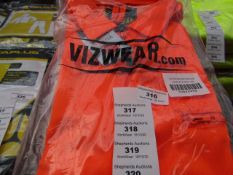 VizWear - Hi-Vis Orange PolyCotton Jacket - Size Large - Packaged.