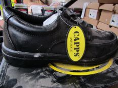 CAPPS - Steel Toe Cap Lace-up Shoes (Black) - Size 6 - New & Boxed.