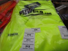 VizWear - Hi-Vis Yellow Cargo Trouser - Size Large - Packaged.