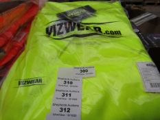 VizWear - Hi-Vis Yellow Cargo Trouser - Size Large - Packaged.