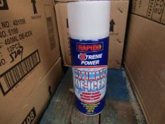 Box of 12 Rapide - Extreme Power Ultimate De-Icer (-15c) 400ml Bottles - All New & Boxed.