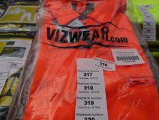 VizWear - Hi-Vis Orange PolyCotton Jacket - Size Large - Packaged.