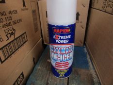 Box of 12 Rapide - Extreme Power Ultimate De-Icer (-15c) 400ml Bottles - All New & Boxed.