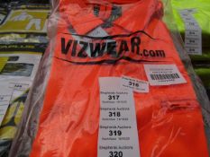 VizWear - Hi-Vis Orange PolyCotton Jacket - Size Large - Packaged.