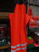 LYNGSOE - Rainwear Microflex - Bib 'n' Brace - Size Extra Large - Hi-Viz Orange (WaterProof,