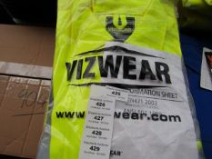 VizWear - PolyCotton Jacket Hi-Viz Yellow - Size XL - Unused & Packaged.