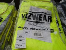 VizWear - PolyCotton Trousers Hi-Viz Yellow - Size 3XL - Unused & Packaged.