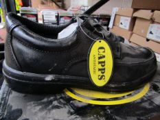 CAPPS - Steel Toe Cap Lace-up Shoes (Black) - Size 6 - New & Boxed.