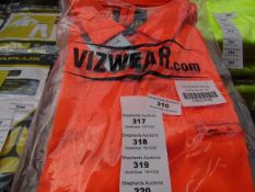 VizWear - Hi-Vis Orange PolyCotton Jacket - Size Large - Packaged.