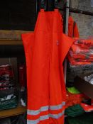 LYNGSOE - Rainwear Microflex - Bib 'n' Brace - Size Extra Large - Hi-Viz Orange (WaterProof,