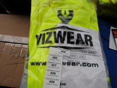 VizWear - PolyCotton Jacket Hi-Viz Yellow - Size XL - Unused & Packaged.