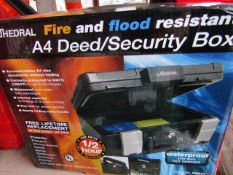Cathedral - Fire & Flood Resistant A4 Deeds/Security Box - New & Boxed.