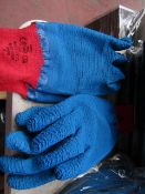 2x Pairs of PolyCo - Blue Grip Gloves - Size 9 - All New.
