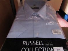 1x Russell Collection - Blue Oxford Buttoned Shirt - Size L1 - Packaged.