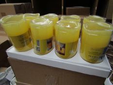 8 x Indoor Battery Operated LED Candles with 4hr or 8hr auto options new & packaged (batteries not