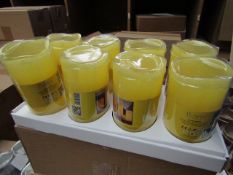 8 x Indoor Battery Operated LED Candles with 4hr or 8hr auto options new & packaged (batteries not