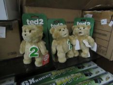 6 x Ted 2 Talking Keyrings. Adults Only. Unused with tags