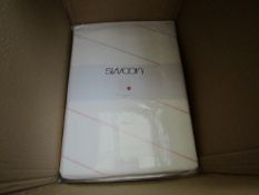 1 x Swoon Wiles King White & Pink Duvet Set 200 Thread Count 100% Cotton new & packaged see image