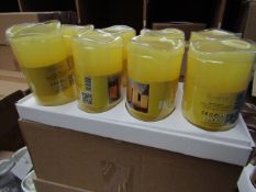 8 x Indoor Battery Operated LED Candles with 4hr or 8hr auto options new & packaged (batteries not