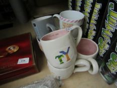 6 x Various Mugs. See Image For Designs. Unused