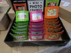 Box of 24 x Mini Phote Frames. New & in a Retail Counter Display Box