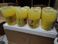 8 x Indoor Battery Operated LED Candles with 4hr or 8hr auto options new & packaged (batteries not