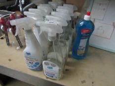 12 x 750ml One Chem all Clear Surface Cleaners & a 1L Rince Aid