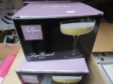 Set of 4 Luigi Bormioli 30cl Cocktail Glasses. New & Boxed