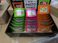 Box of 24 x Mini Phote Frames. New & in a Retail Counter Display Box